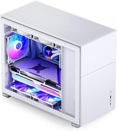 Корпус для ПК Jonsbo D31 mATX, загартоване скло, білий
