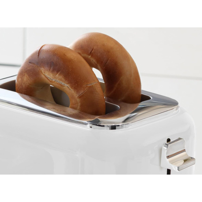 Тостер Kenwood kMix TCX751WH - 2 відділення, 900 Вт, Білий - Електричний тостер для дому