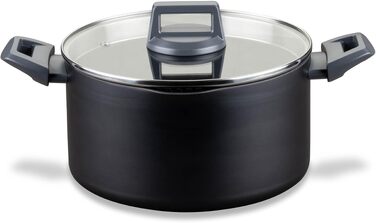 Каструля з кришкою Fackelmann Statement 20 см, 5 л, з керамічним антипригарним покриттям (PFAS-free), для всіх типів плит включаючи індукцію