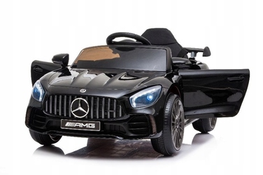 Дитячий електромобіль Mercedes GTR-S: м'які колеса EVA, шкіряне сидіння, пульт ДК, червоний
