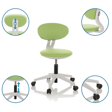 Дитячий письмовий стілець / дитячий стілець MINIMOVO тканина зелений hjh OFFICE