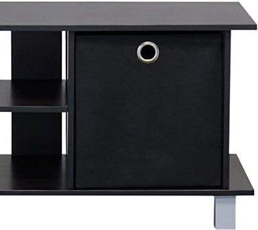 ТВ-тумба Furinno Simplistic з шухлядою, дерево, еспресо/чорна, 80x38x33 см