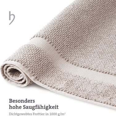Набір килимків для ванної herzbach home, 100% бавовна, антрацит, 50x80 см, 2 шт., для душу, щільність 1000 г/м², високий рівень вбирання, машинне прання