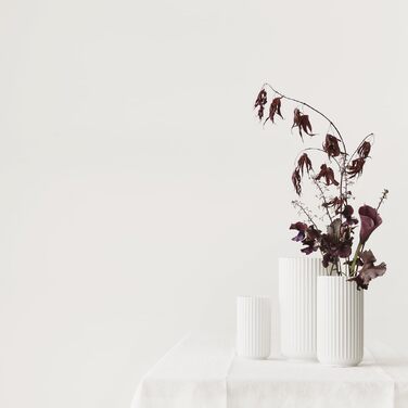 Ваза Lyngby Porcelæn H20.5 см, біла – класичний данський дизайн