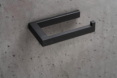 Тримач для туалетного паперу Sagittarius One 152S1-B, чорний матовий, без свердління, нержавіюча сталь SUS 304, дизайнерський
