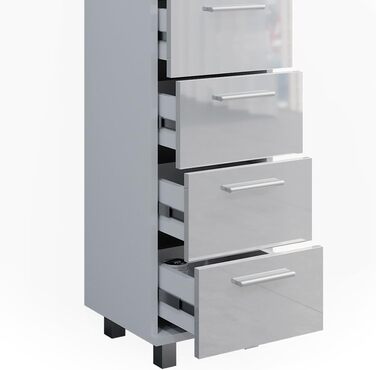 Пенал для ванної Vicco Ilias, білий глянець, 30x95 см