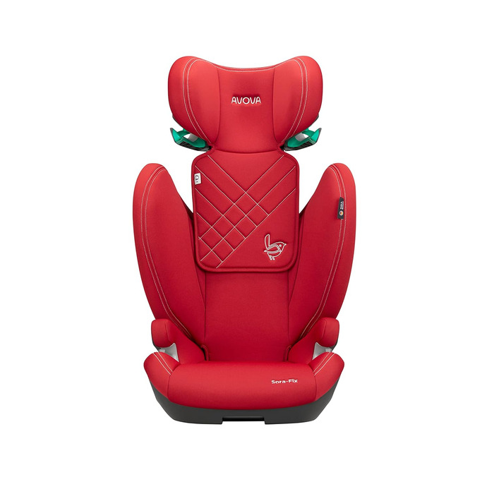Дитяче автокрісло AVOVA Sora-Fix Maple Red, 100-150 см, 4-12 років, з Isofix, бустер-сидіння