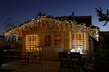 Світлодіодна гірлянда Gartenpirat 4,2 м 168 LED бурштинова, таймер, для вулиці та дому, новорічна ілюмінація