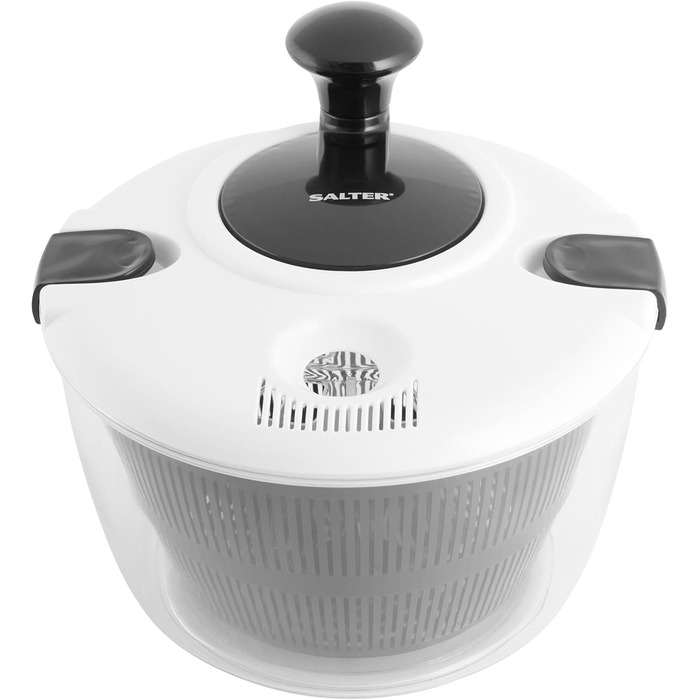 Салатниця-спінер Salter BW12003EU7 3,5 л, пластикова, чорна, для миття, сушіння та сервірування салату, з нековзною основою
