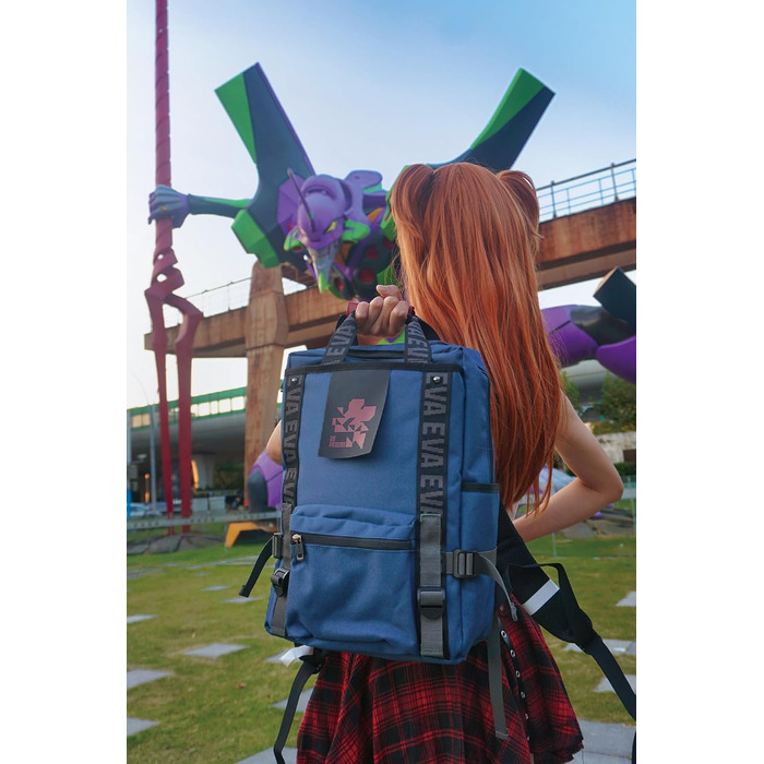 Рюкзак FIREFIRST x RADIO EVA Evangelion з символічним тегом, синій (28×41×14 см)