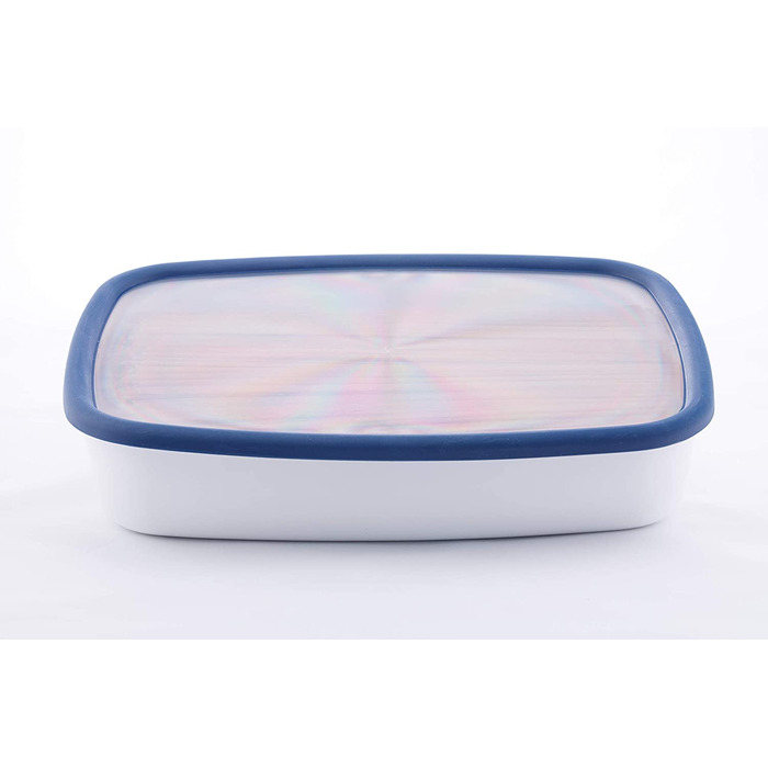 Емальований контейнер HoneyWare CLASSIC LINE з кришкою, 3 л, плоский, термостійкий до 400°C, підходить для всіх типів плит, духовки та гриля, для зберігання їжі та приготування страв