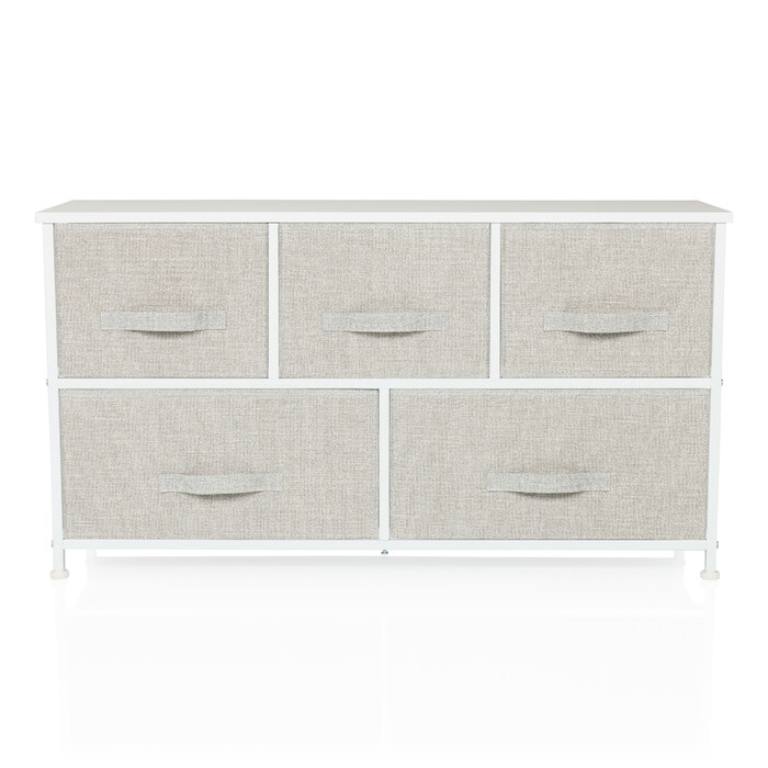 Комод FOLDAR 100x30x55см 5 відділень сірий hjh LIVING