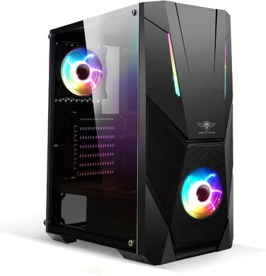Корпус для ПК SPIRIT OF GAMER Rogue V ATX/MATX/ITX, гартоване скло, 2 ARGB вентилятори 120 мм, сумісний з Aura/MSI Mystic 3Pin