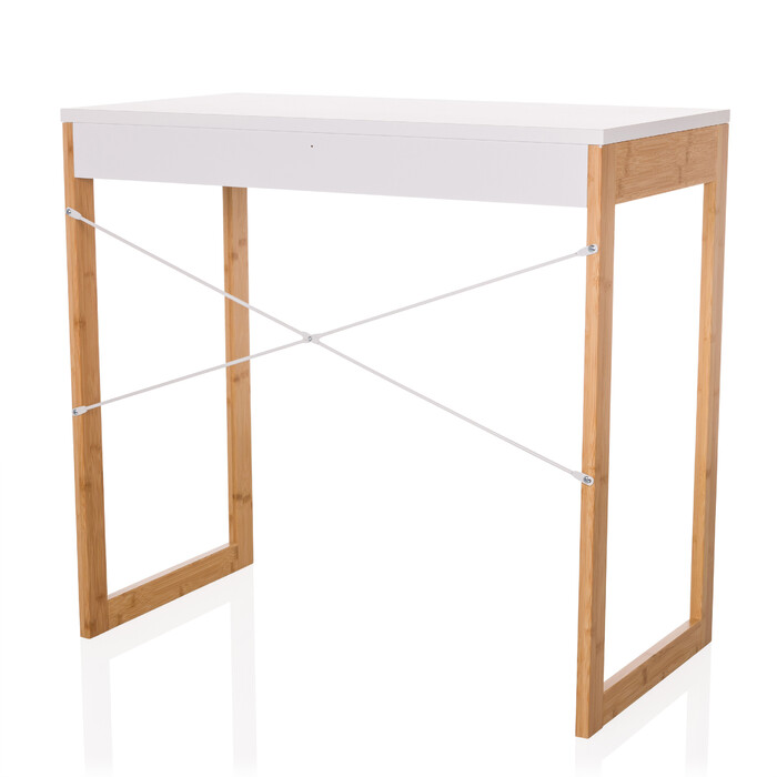 Письмовий стіл TAROLO II (80x42x75 см), 1 шухляда, білий — hjh LIVING