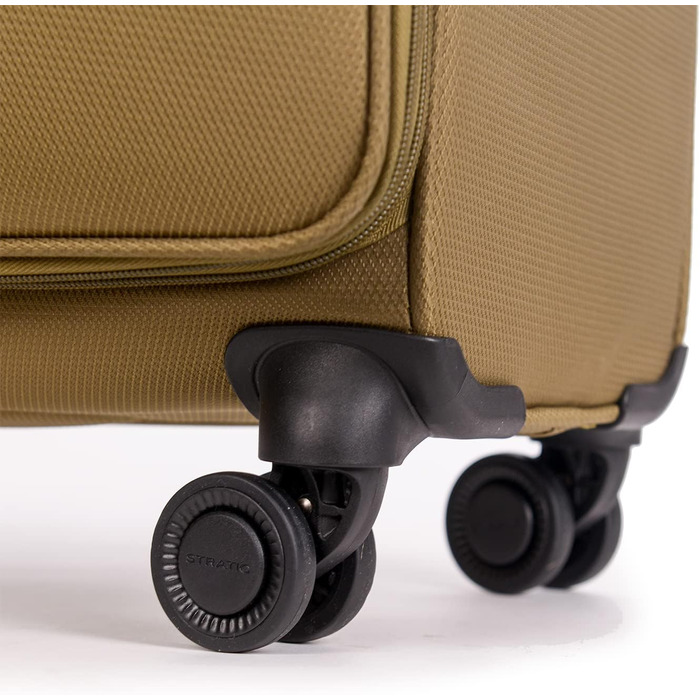Валіза Stratic Light+ м'яка, розширювана, 4 колеса, TSA замок, ручна поклажа, хакі