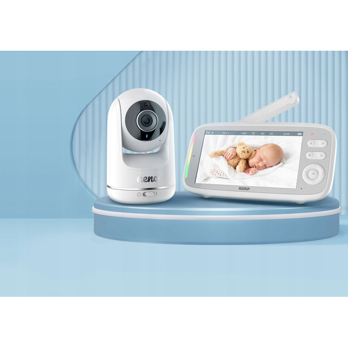 Електронна відеоняня Neno Vista: LCD-дисплей, камера з живим відео, нічний режим, поворотний механізм