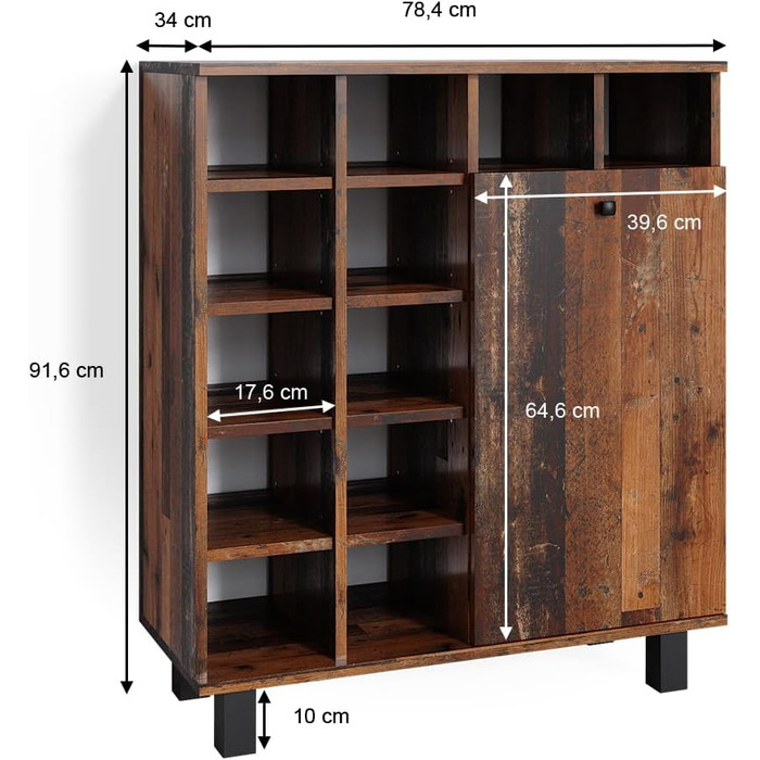 Шафа для ванної Vicco Fynn, дуб рустикальний, 78.4x91.6 см