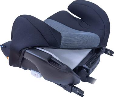 Дитяча автопідставка PETEX Max Plus з Isofix, сіра, ECE R129 i-Size, для дітей 7-12 років, зростом 125-150 см