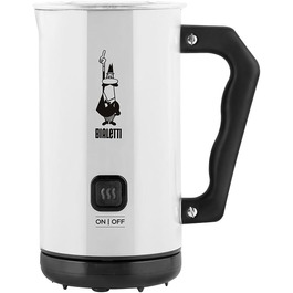 Електричний спінювач молока Bialetti для капучино, 150 мл, 300 мл, білий