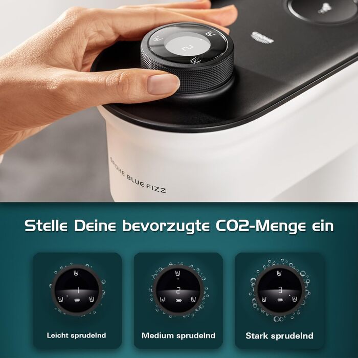 Сифон для газування води GROHE Blue Fizz Starter Set, чорний, 3 рівні газування, пляшка 0.85л (без балона CO2), арт. 31943K00