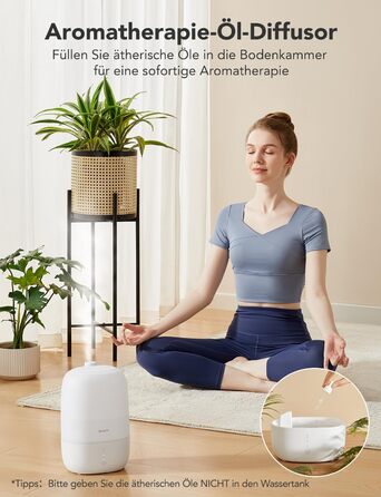 Зволожувач повітря GoveeLife Smart 3L з аромадифузором та нічником для спальні, дитячої, рослин