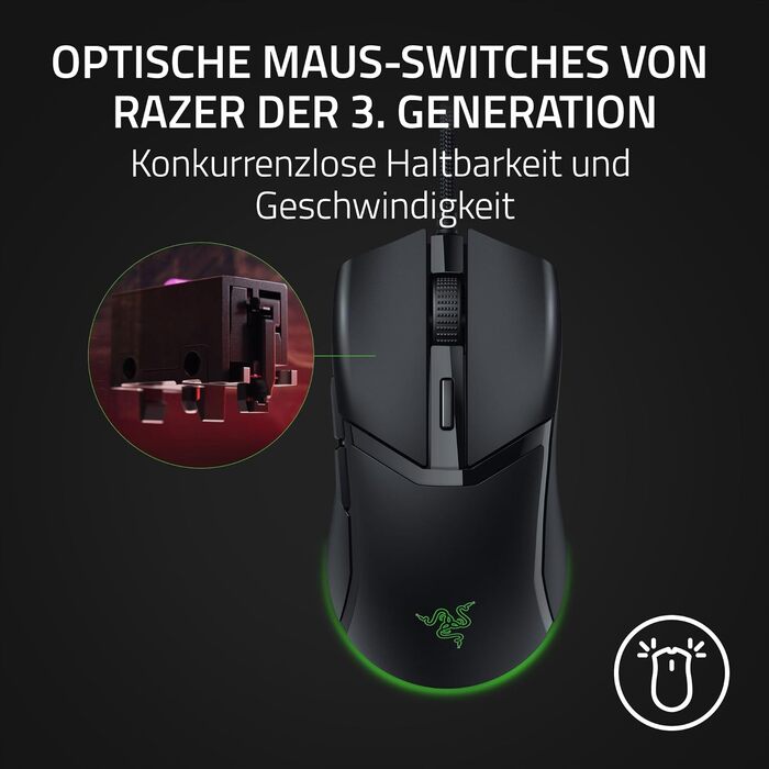 Ігрова миша Razer Cobra — легка дротова миша з Chroma RGB, оптичними перемикачами 3-го покоління, вага 57 г, чорна