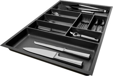 Лоток для столових приборів SO-BOX 2, 70,9×46,2 см, антрацитова канва, для шухляд NOBILIA до липня 2012, ширина 80 см