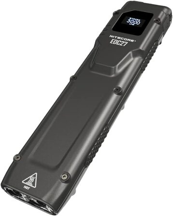Ліхтарик Nitecore EDC27, 3000 люмен, OLED-дисплей, USB-C, компактний ручний
