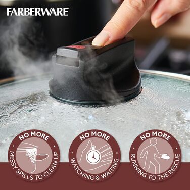 Набір посуду Farberware Smart Control з антипригарним покриттям, 14 предметів, Чорний