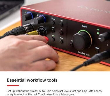 Focusrite Scarlett 4i4 4-го покоління USB Аудіоінтерфейс для гітаристів, вокалістів та музикантів (16 входів/16 виходів) - HiFi студійна якість