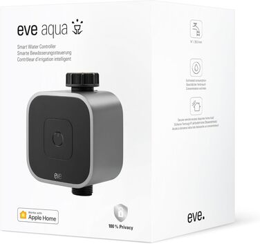 Eve Aqua (Apple Home) - Розумна система автоматичного поливу для саду та балкона з керуванням через Siri та додаток, сумісна з розподільниками, Thread, без хаба