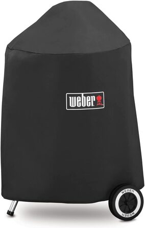 Преміум-чохол Weber для круглих вугільних грилів 47 см, водонепроникний, захист від УФ і дощу, з фіксацією на липучках, чорний