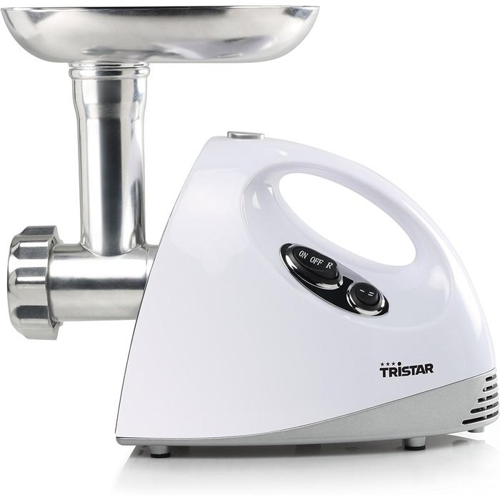 М'ясорубка Tristar VM-4210, 1200 Вт, 3 решітки, компактна, біла