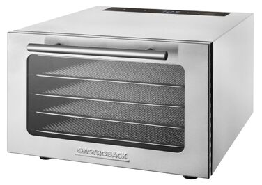 Сушарка для овочів та фруктів GASTROBACK Mini Professional срібляста (46604) - компактна, 400 Вт, нержавіюча сталь