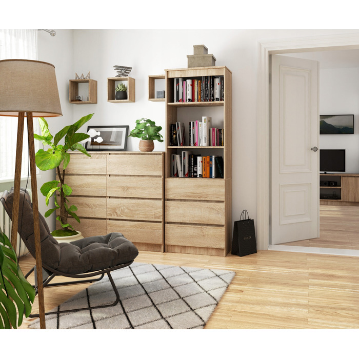 Стелаж Akord 60 x 180 x 35 см, дуб сонома