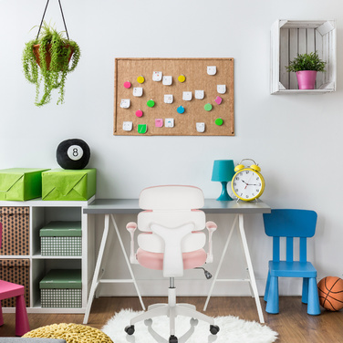Дитячий стілець / дитячий письмовий стілець KID ERGOLINO W тканина рожева hjh OFFICE