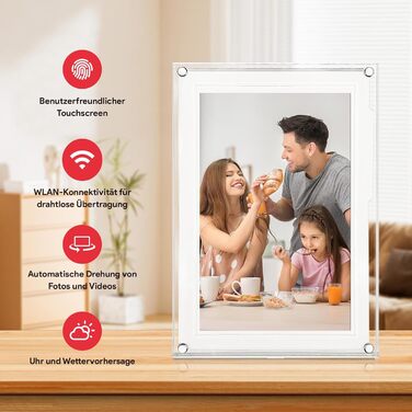 Цифровий фоторамка 10,1" з Wi-Fi, 32GB, IPS 1280 x 800, сенсорний екран, автоповорот, Frameo App