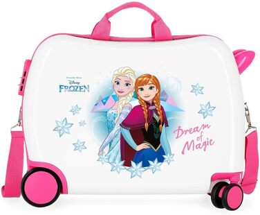 Дитяча валіза Disney Frozen Dream of Magic, жорсткий ABS, 50x38x20 см, 34 л, з кодовим замком, 4 колеса, ручна поклажа