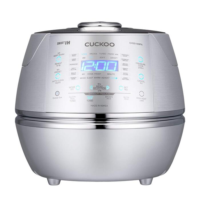 Рисівка електрична Cuckoo CRP-CHSS1009FN 1.8л (10 чашок) IH індукційна, програмована, GABA-рис, DSP технологія, з клапаном безпеки