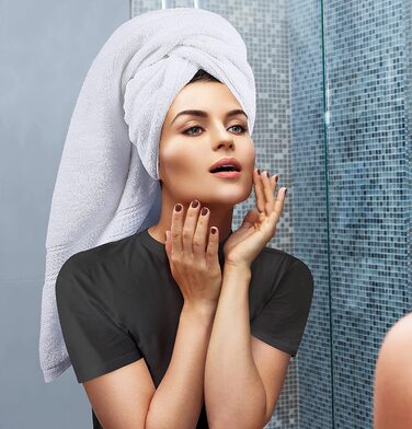 Набір рушників Utopia Towels 8 шт. з бавовни, білі — 2 банних, 2 для рук, 4 для обличчя з петлею