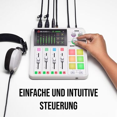RØDE RØDECaster Duo: Комплект для подкастів, стрімінгу та музичного продакшну (Blanche)