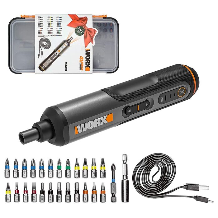Міні-електричний шуруповерт WORX WX240 3.6V (4V max) з 3-рівневим регулюванням крутного моменту