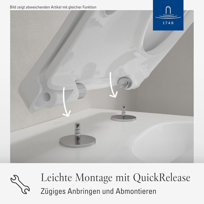 Сидіння для унітаза Villeroy & Boch Architectura D-подібне, біле глянцеве, з мікроліфтом (SoftClose), знімне, термопласт (дуропласт), арт. 98M9C101