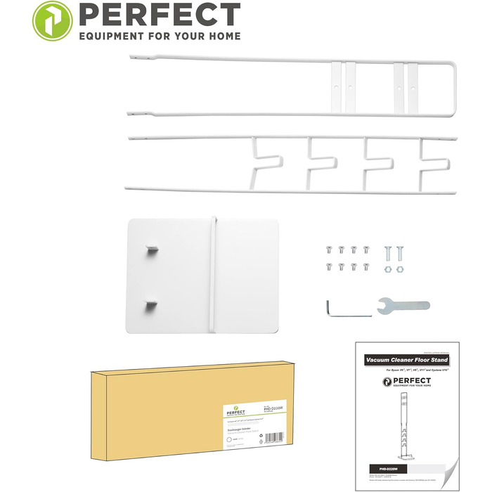 Підставка для пилососа PERFECT EQUIPMENT PHD-D220W, алюміній, біла