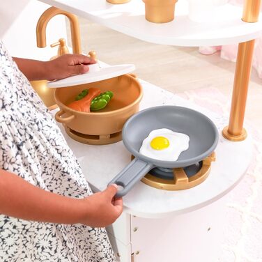 Дерев'яна дитяча кухня KidKraft Vintage White з аксесуарами та іграшковим телефоном, 53445 - Ексклюзивно в Amazon
