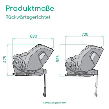 Дитяче автокрісло Bebeconfort 360 i-Size RevolveFix Max 360, поворотне, 40–150 см, Element Graphite