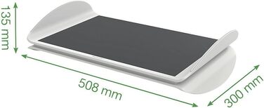 Підставка для ніг Leitz Ergo Cosy, регульована, сіра, 53710089 - для офісу та дому, зменшує біль у спині та плечах