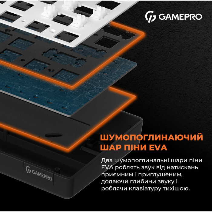 Дротова механічна клавіатура GamePro MK130R (Red) з Hot-Swap RGB Black
