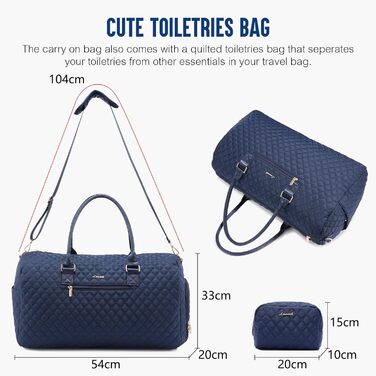 Спортивна сумка OVEVOOK для подорожей, жіноча, Weekender, сумка для вихідних, Kiniktasche, сумка для пологів з косметичкою, відділення для взуття та мокрого одягу, водонепроникна, Gym Bag, ручна поклажа для авіаперельотів, чорна (L, Морська хвиля)