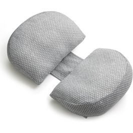 Вагітний подушка Momcozy з кристанового велюру U-подібної форми - подушка для вагітних для сну на боці (145см) - для полегшення болю в спині та попереку (Темно-сірий, W-подібний)